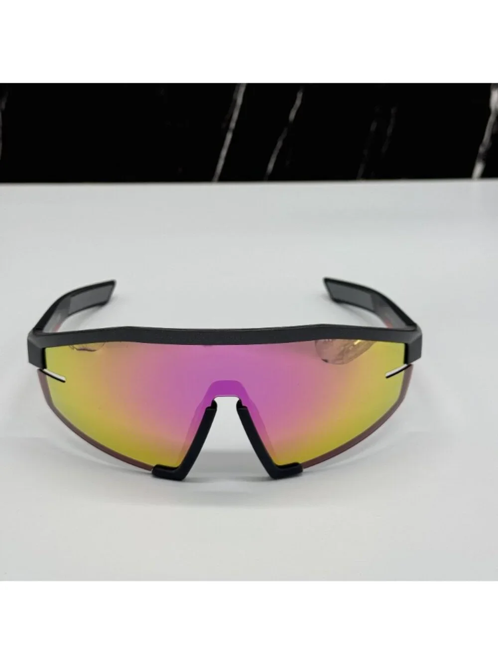 Prada Linea Rossa PS03ZS 15P20A Men Pink Gray Sport Sunglasses Authentic NEW